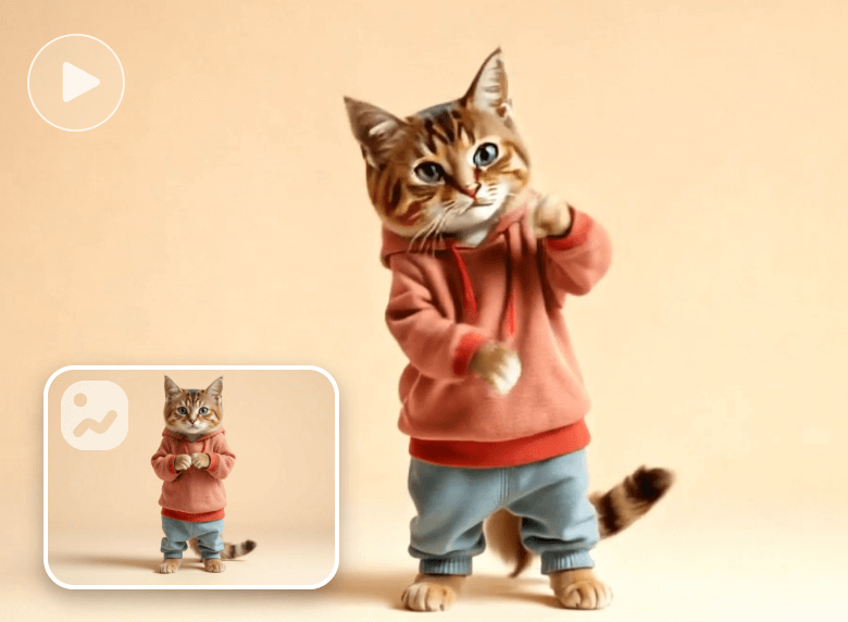 Make a dancing meme video with ai dance in clipfly