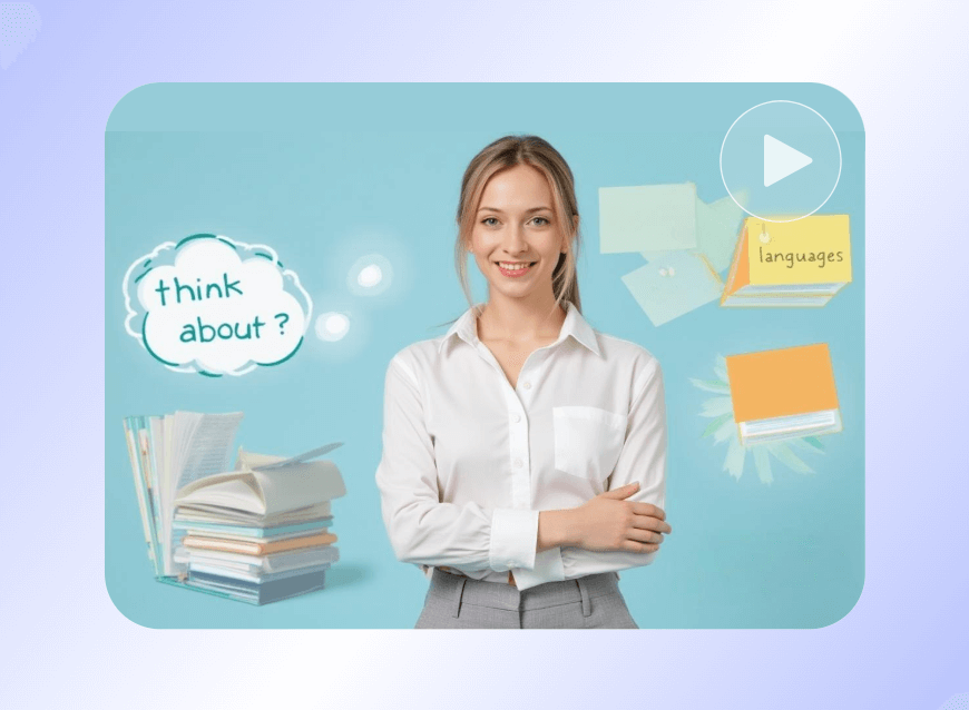 Make a female ai spokesperson for educational video