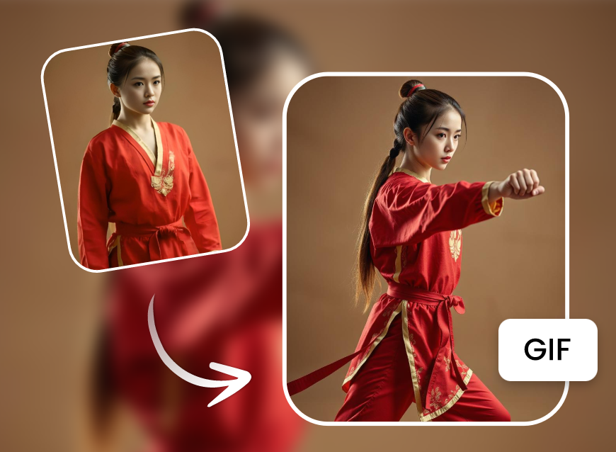 Make a kung fu fighting video to a kung fu gif instantly in clipfly