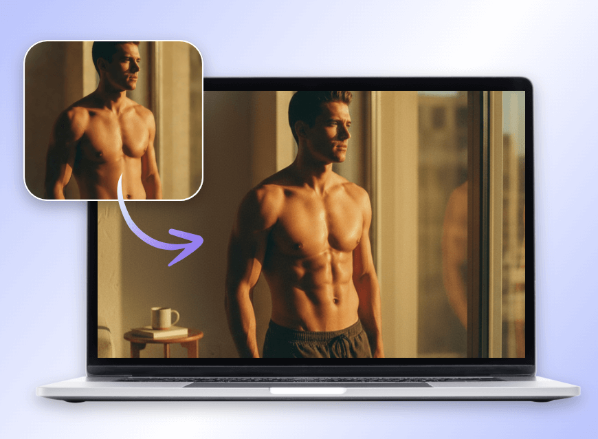 Make a six pack photo from an ordinary male picture and use it as a computer wallpaper