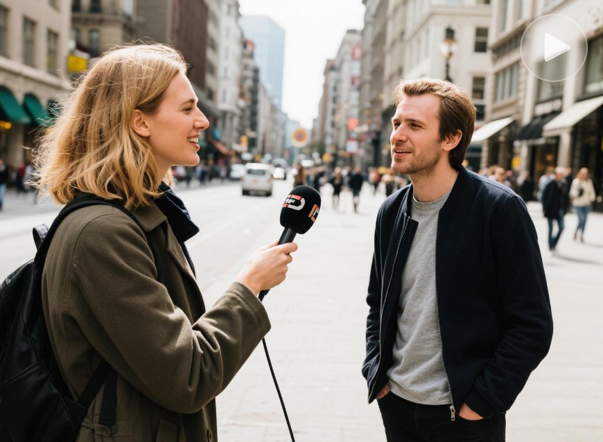 Make street interviews with Veo 3 and Veo 3 fast AI models