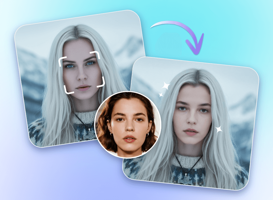 Mix two faces together in clipfly