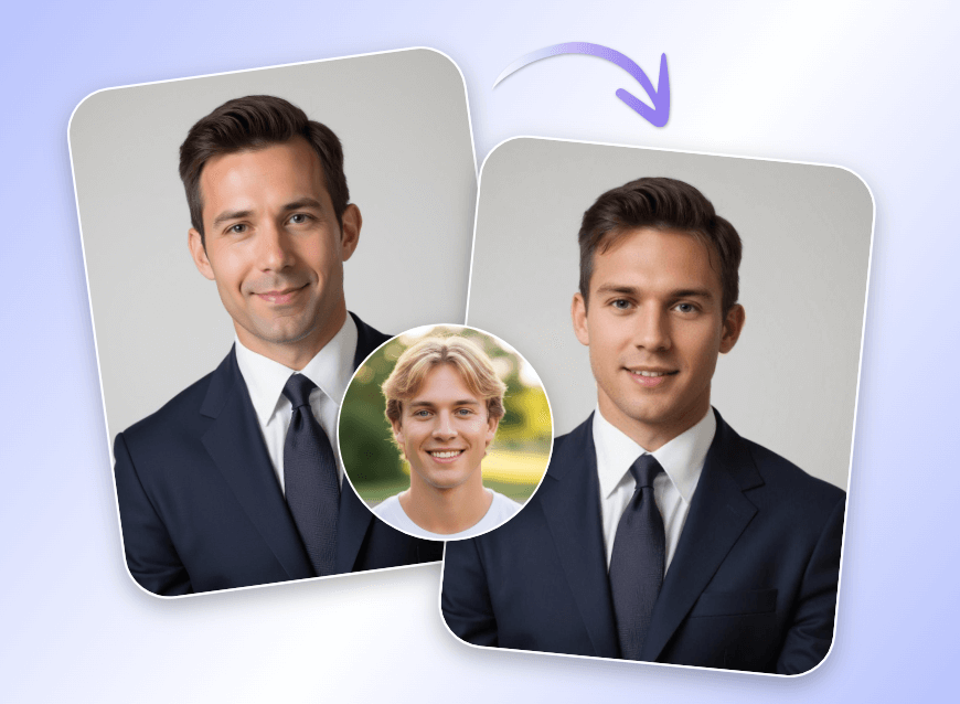 Morph face with a professional headshot