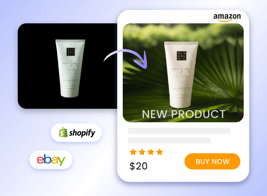 Nano banana 2 ai image editor adds background and text description for products