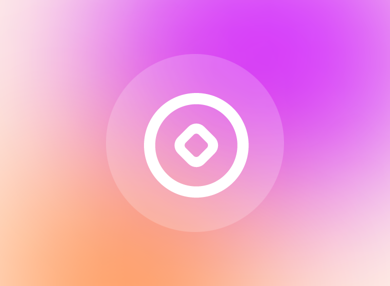 Orange and pink icon for online