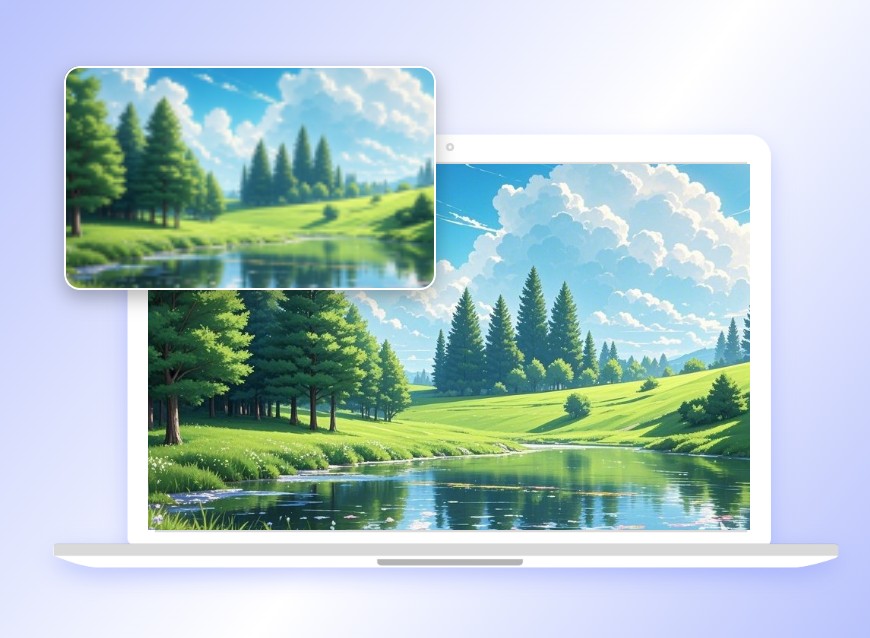 Photo enhancer for making high res wallpapers