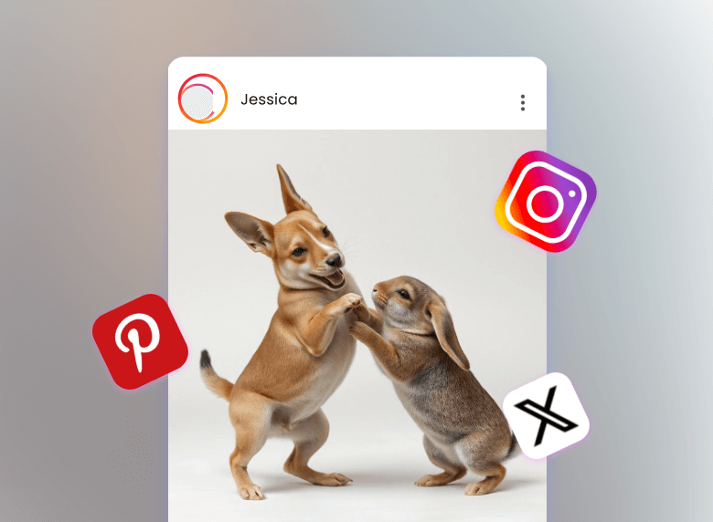 Post a cute battle video of two animals with ai fight generator for free