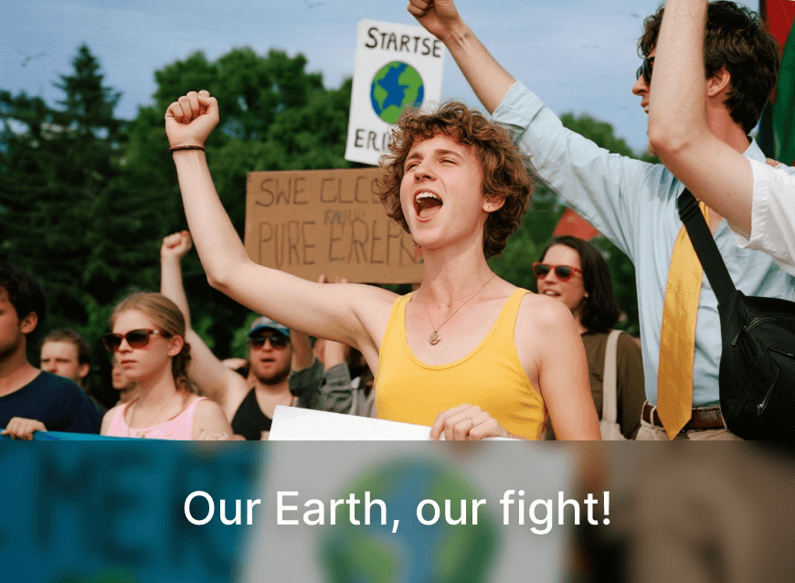 Present ai chants for a protest activity