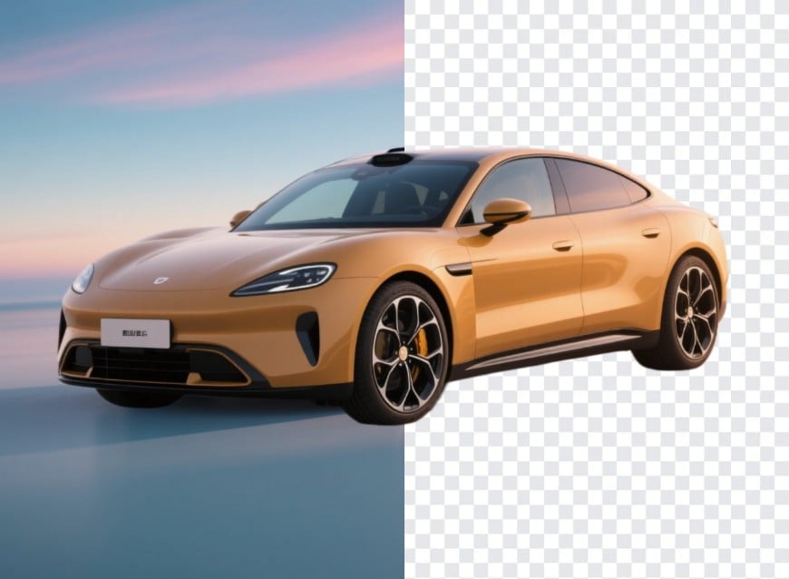 Product PNG generator featuring a car