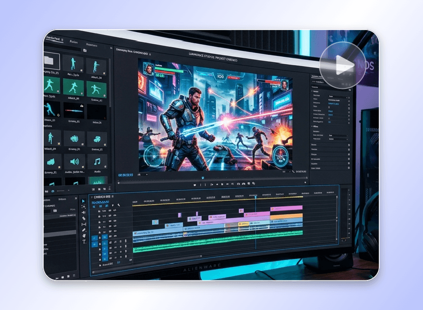 Prototype a game character video on computer
