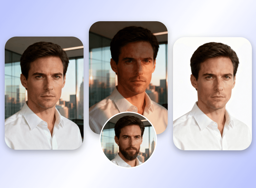 Remove a mans beard from different areas of his face