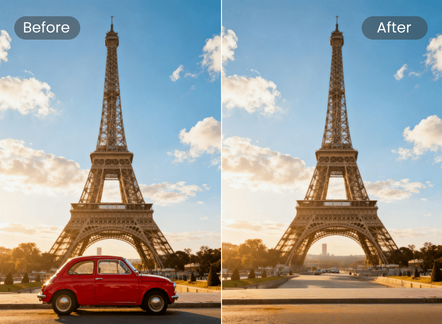 Remove object from photo with ai