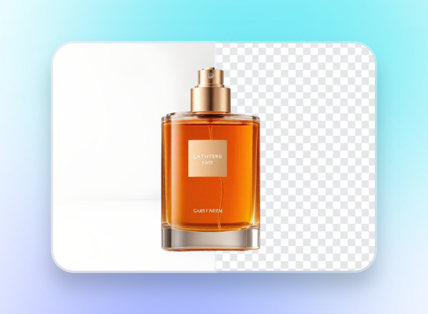 Remove the background of a perfume product picture