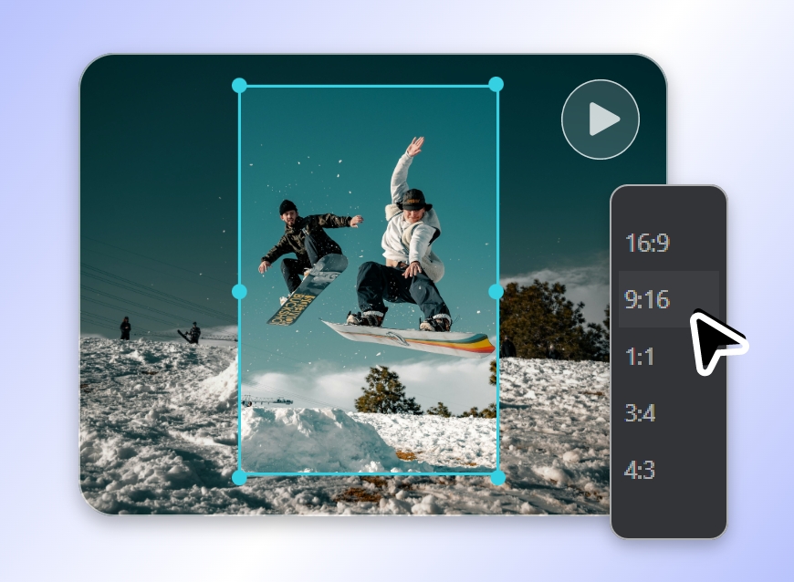 Resize video aspect ratios