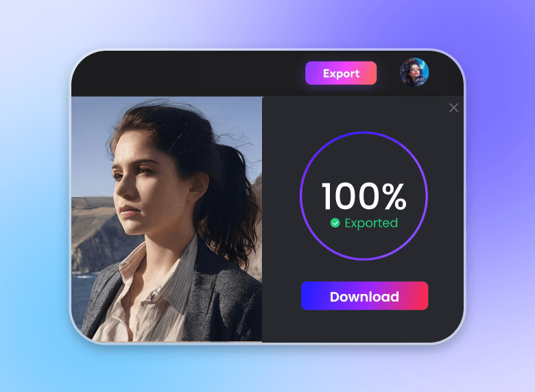 Save your created video to your device in one click