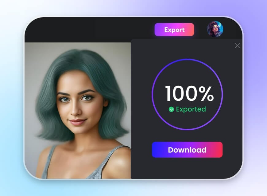 Save your image of shorter hair with ai