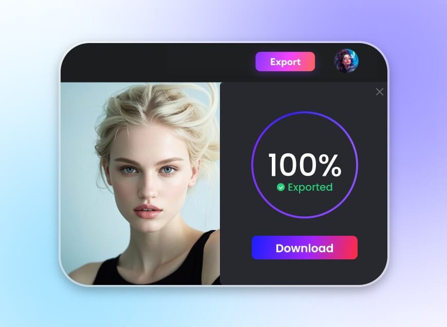 Salve sua imagem de IA realista em seu dispositivo