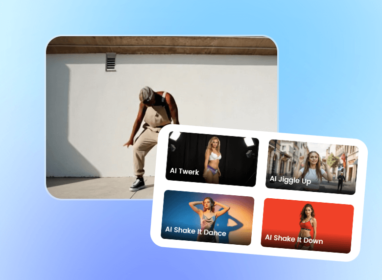 Select from clipfly dance templates and make the still photo dance