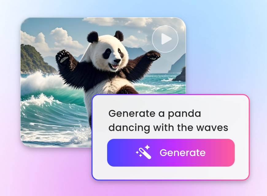 Step 1 enter text to generate a video