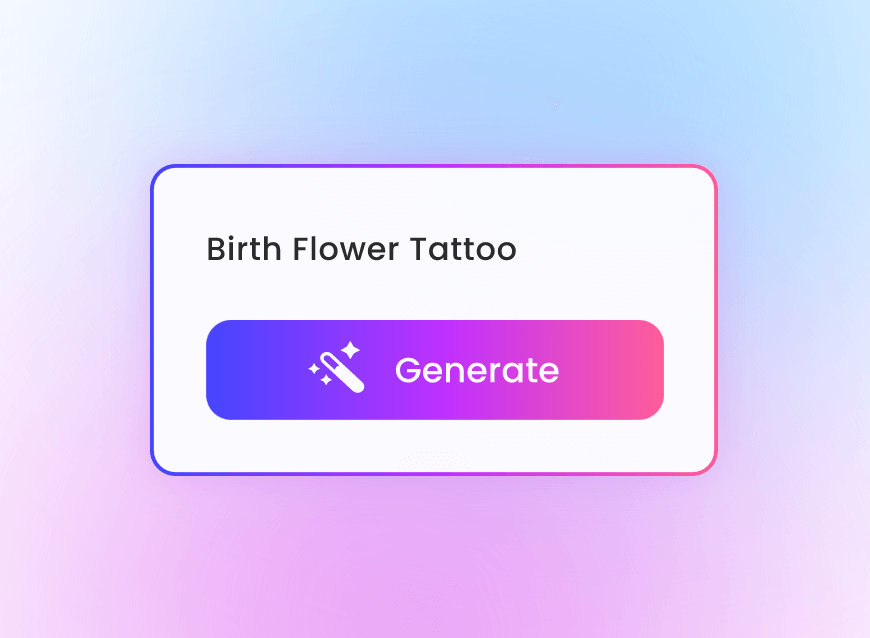 Step 1 for birth flower tattoo generator enter your text