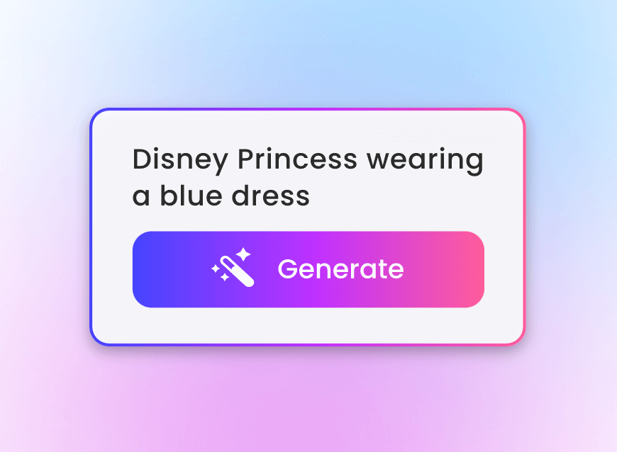 Step 1 for disney pixar ai generator input your prompts