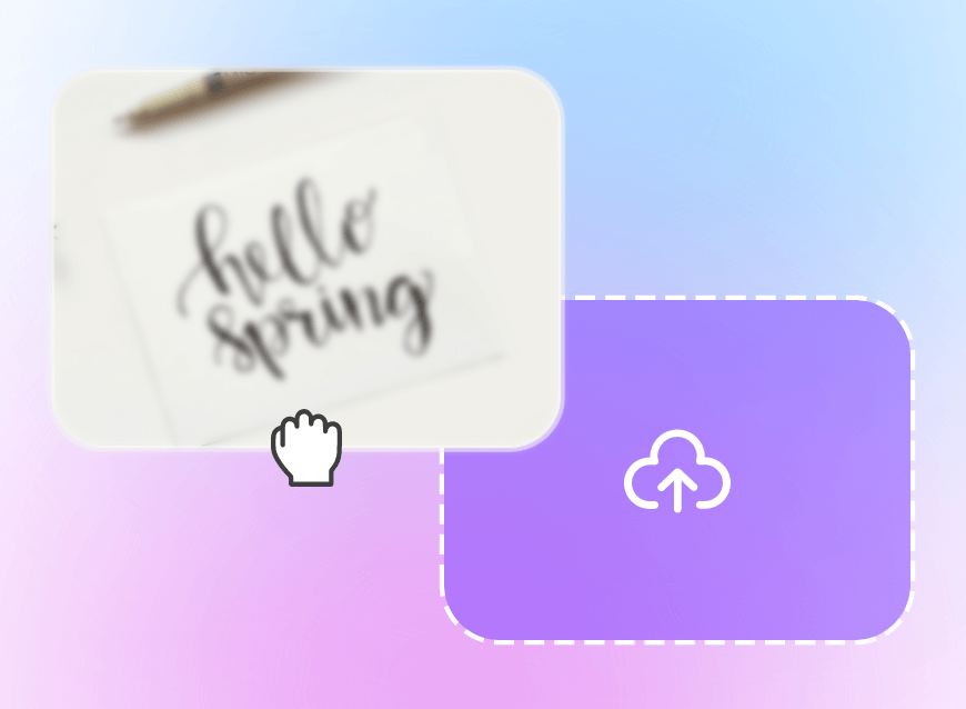 Ein Bild mit unscharfem Text in Clipfly hochladen und den Text schärfen