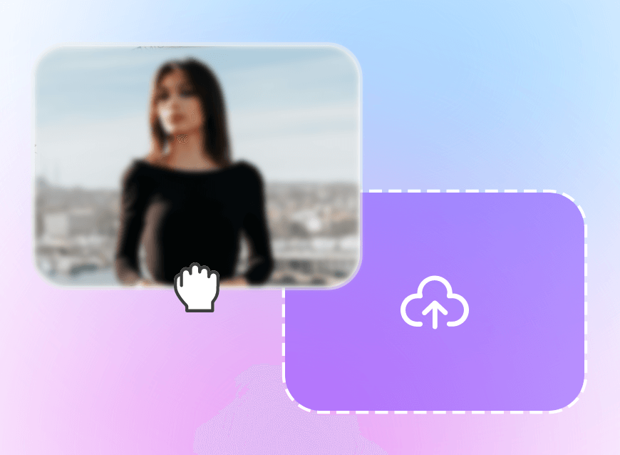 Step 1 for upscale video to 4k upload a video