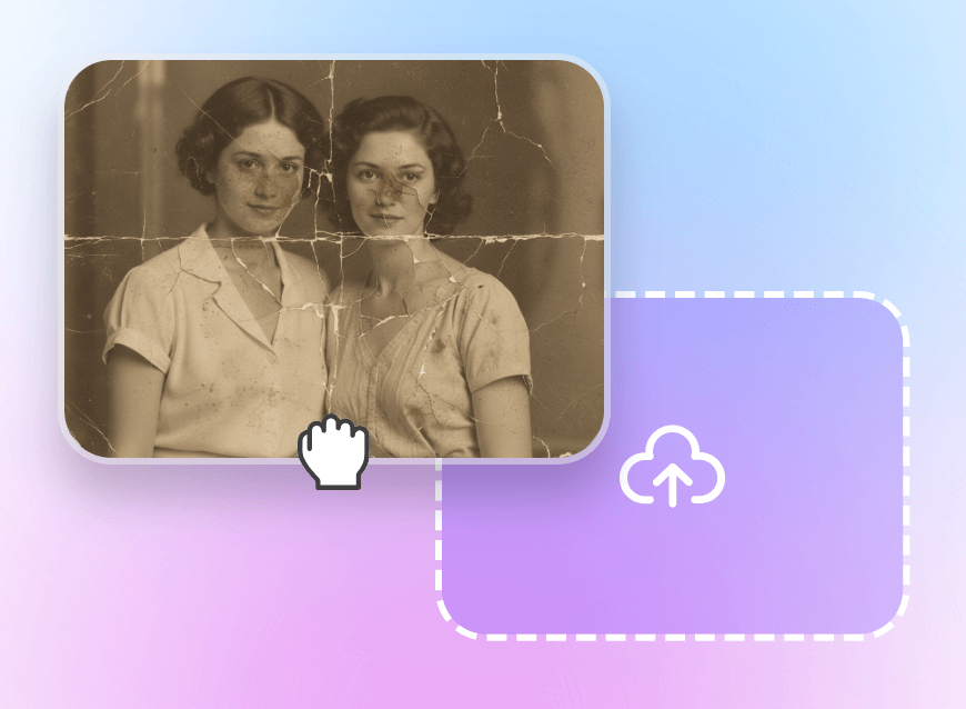 Step 1 to upload the photo that you want to restore