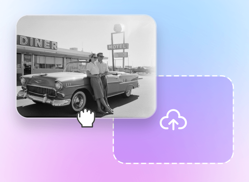 Step 1 upload a black and white photo to clipfly free online photo colorizer