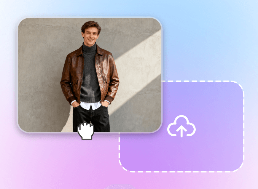 sube una foto de un hombre guapo al editor de fotos navideñas clipfly ai