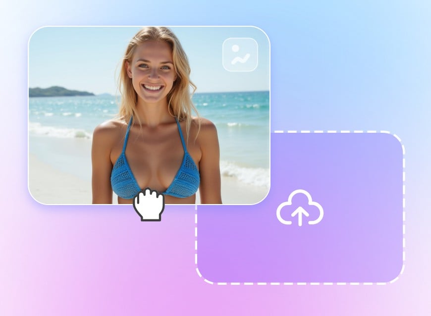 Step 1 upload a realistic female photo to Clipfly AI breast expansion generator