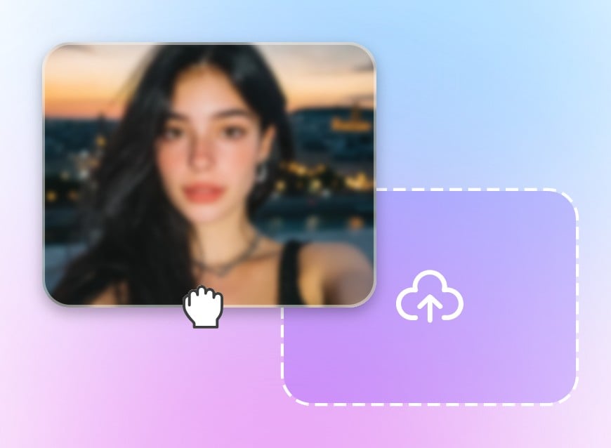 Step 1 upload a woman portrait to Clipfly AI face enhancer