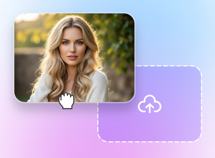 Étape 1 importer un portrait de femme dans le filtre Halloween gratuit de Clipfly
