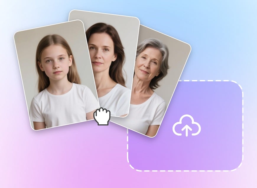 Step 1 upload multiple images in different ages