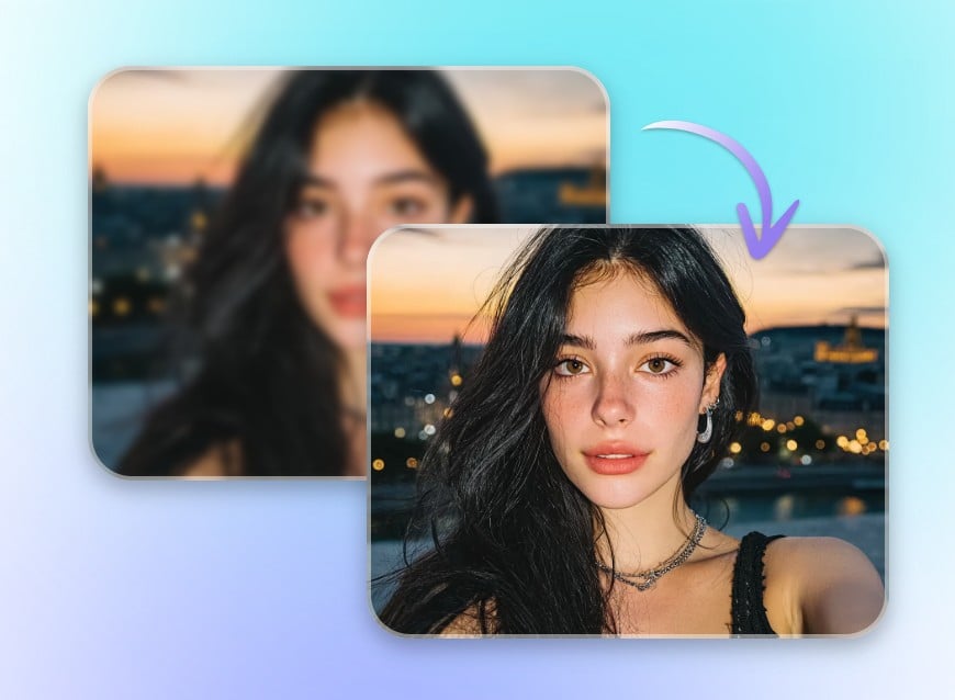 Step 2 AI enhance the womans face