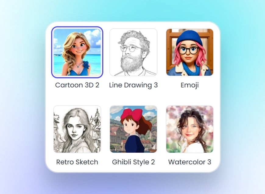 Step 2 browse through Clipfly online free AI filters and select one