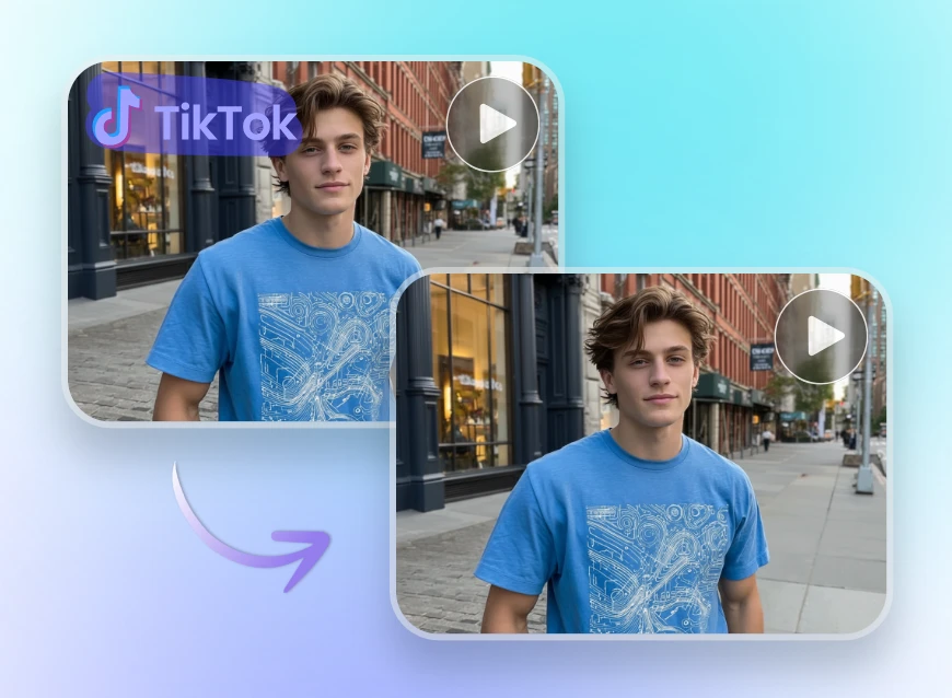 Step 2 brush over the watermark and let Clipfly AI Tik Tok watermark remover erase it