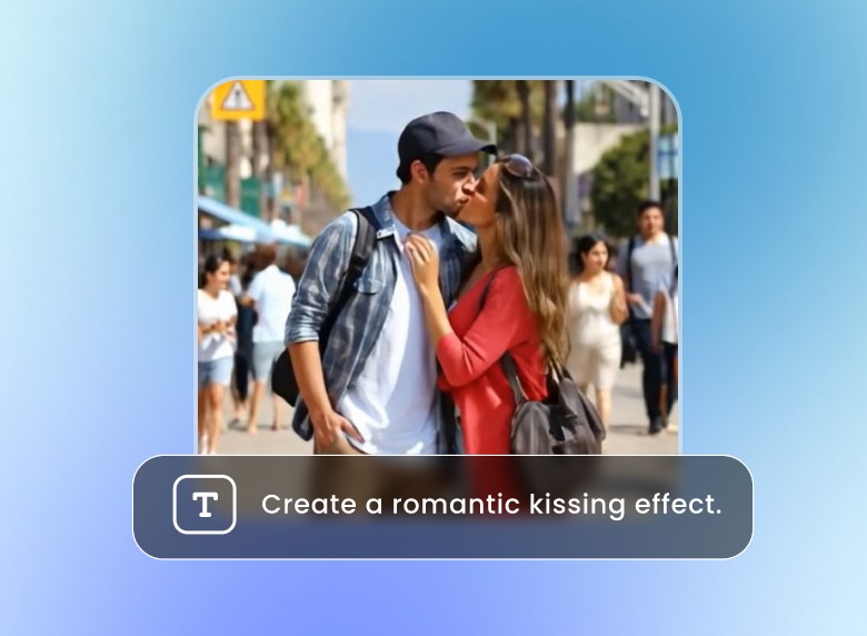 Etapa 2: insira prompts para personalizar gestos e detalhes de beijo