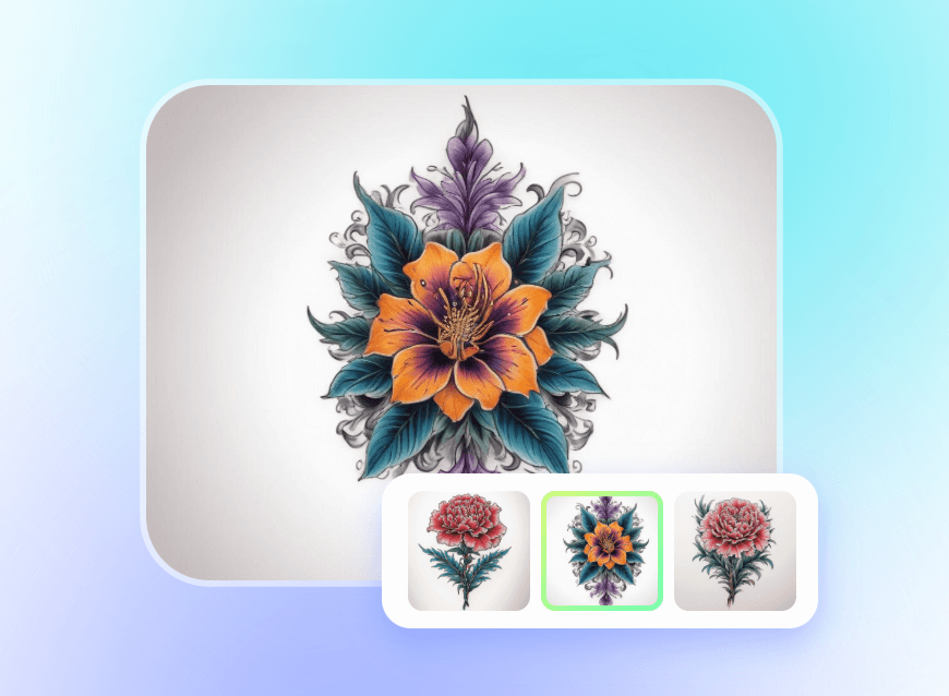 Step 2 for birth flower tattoo customize your tattoo