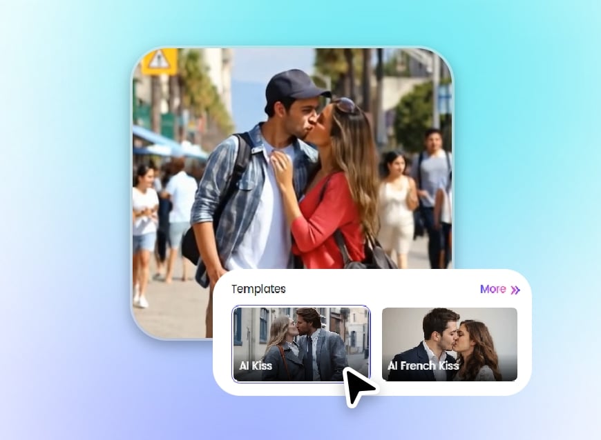 Step 2 generate realistic and romantic kissing effects