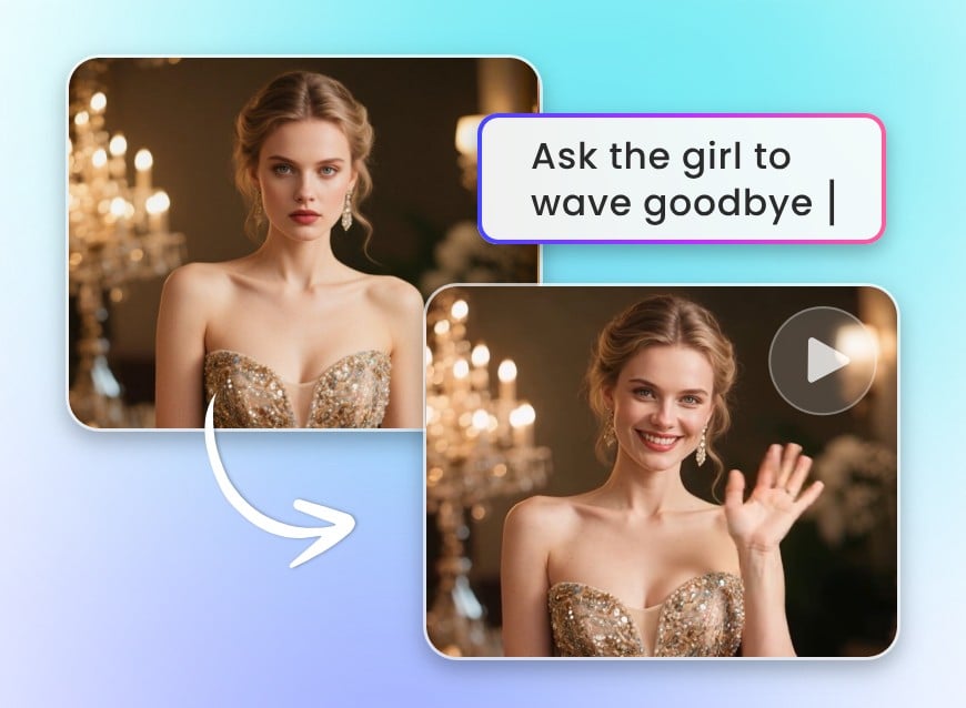 Step 2 input an image or enter a prompt to generate an AI video