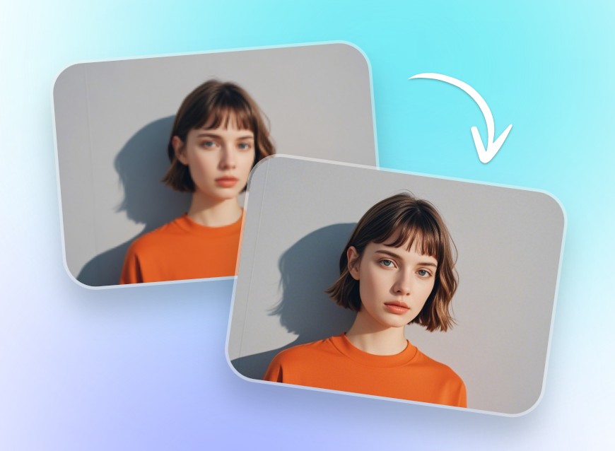 Step 2 see the instant result of AI enhanced photo