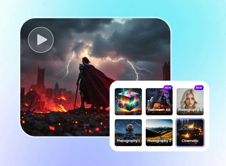 Step 2 select a style and generate AI movies