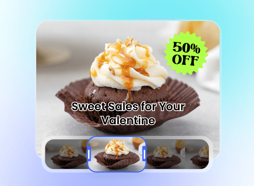 step 2 to edit the muffin marketing video