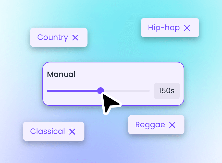 Step 2 to set your drill song duration and style