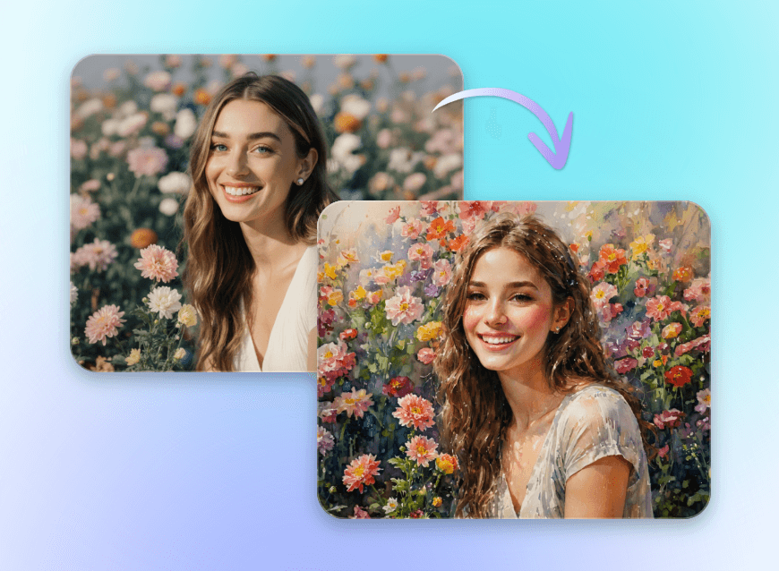 Step 2 turn the image into watercolor painting