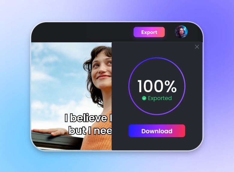 Step 3 download edited lyric videos from Clipfly