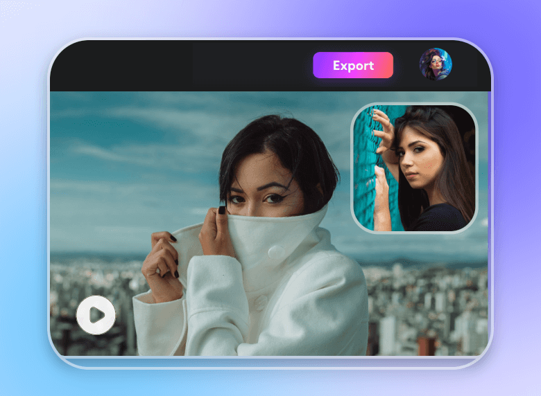Step 3 download image superimposed video from clipfly for free in high quality