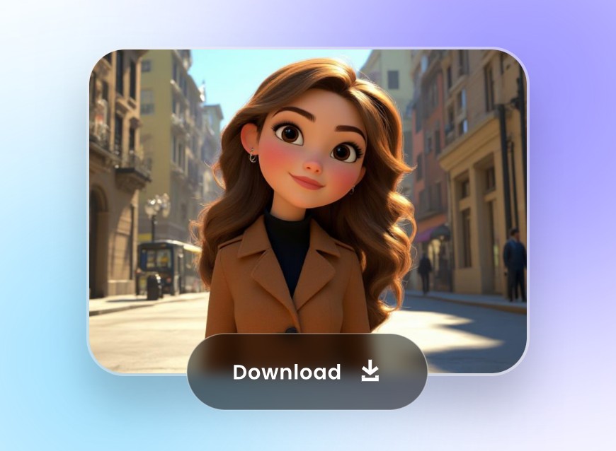 Step 3 download the AI edited female photo