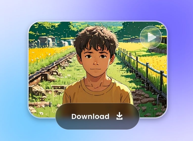 Passo 3 descarregue o vídeo gerado pela IA ou continue a editar